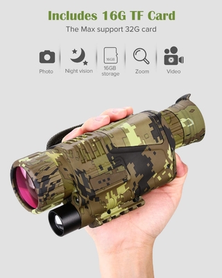 16GB Kartlı Optik El Gece Görüş Monoküler Kapsam 5x8